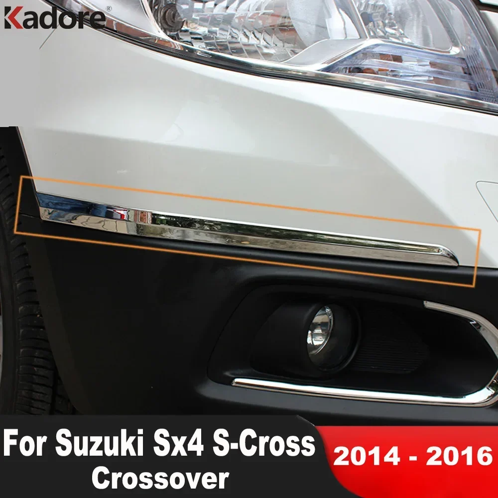 Front Rear Bumper Corner Cover Trim For Suzuki Sx4 S-Cross Crossover 2014 2015 2016 Chrome Car Anti-Collision Strip Accessories