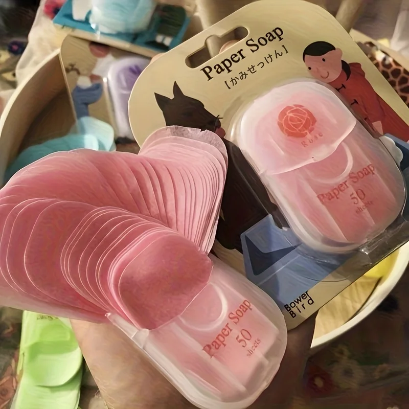 300/100 pieces in assorted colors, portable disposable soap sheets, ideal for outdoor camping and travel, portable hand soap sheets, mini compact soap sheets, perfect as Halloween and Christmas gifts