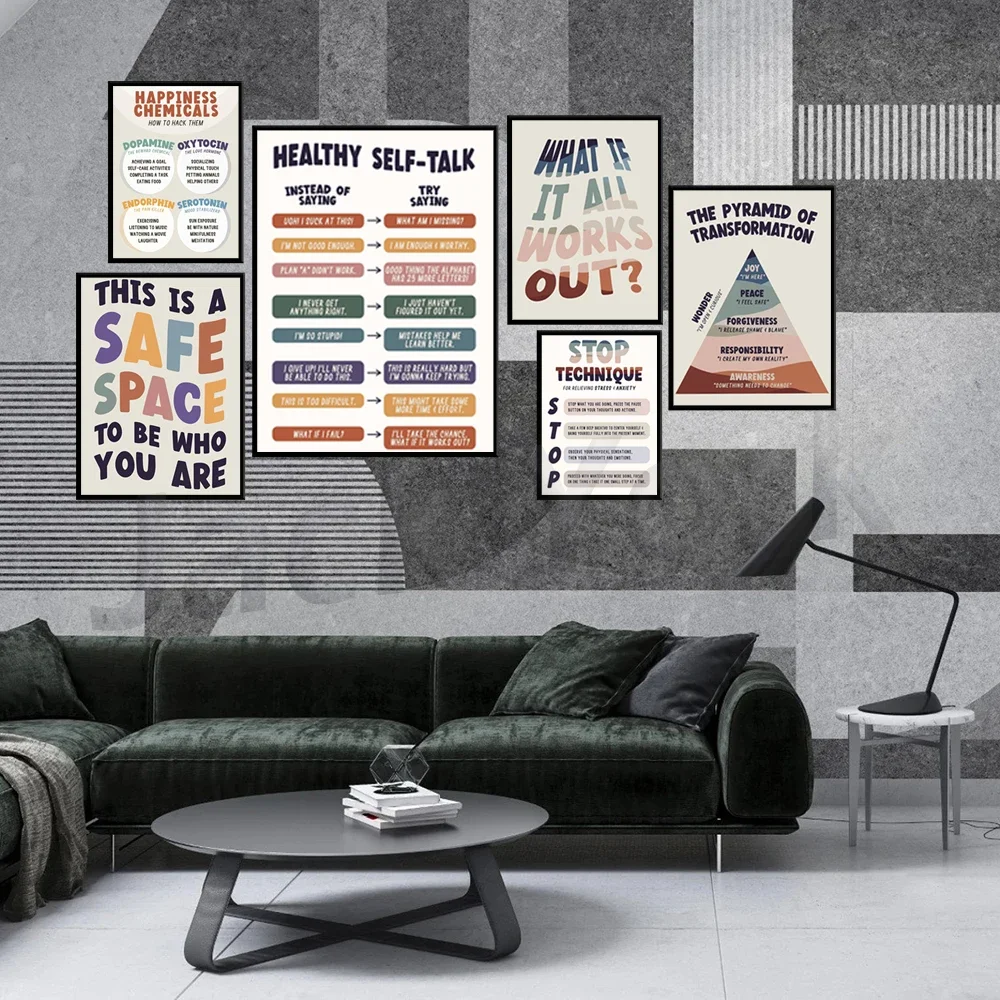 Digital Printable Art School Counselor Office Psychology Print Poster Gift Mental Health Diversity Therapist