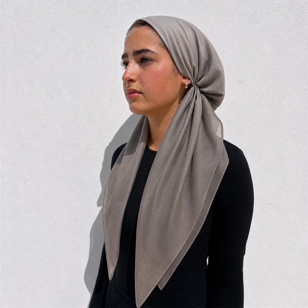 Gradient Viscose Instant Hijab Cap Muslim Elastic Cap For Women Headscarf Fashion Breathable Eid Turban Head Wraps Hat 75*25cm