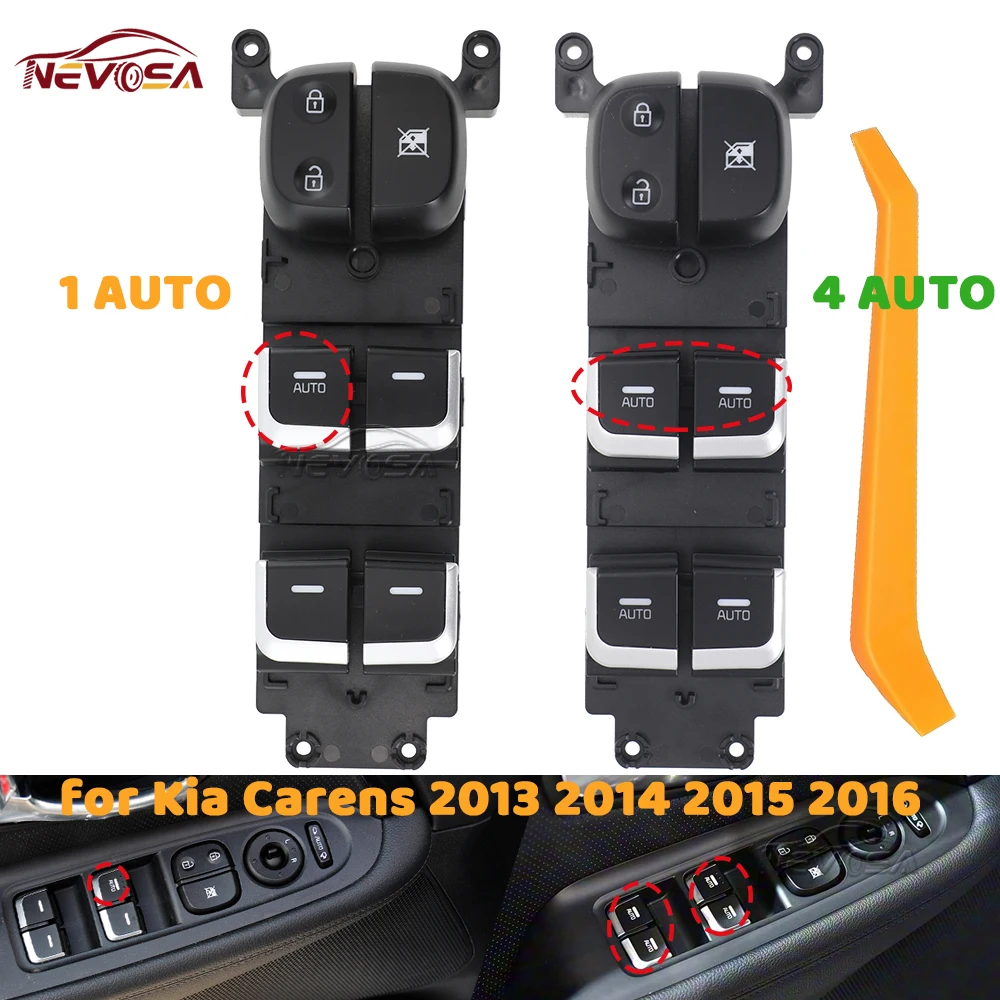 

Авто для Kia Carens 2013 2014 2015 2016 93570A4310 передний левый главный электрический переключатель окна, кнопка управления стеклом 93570-A4010