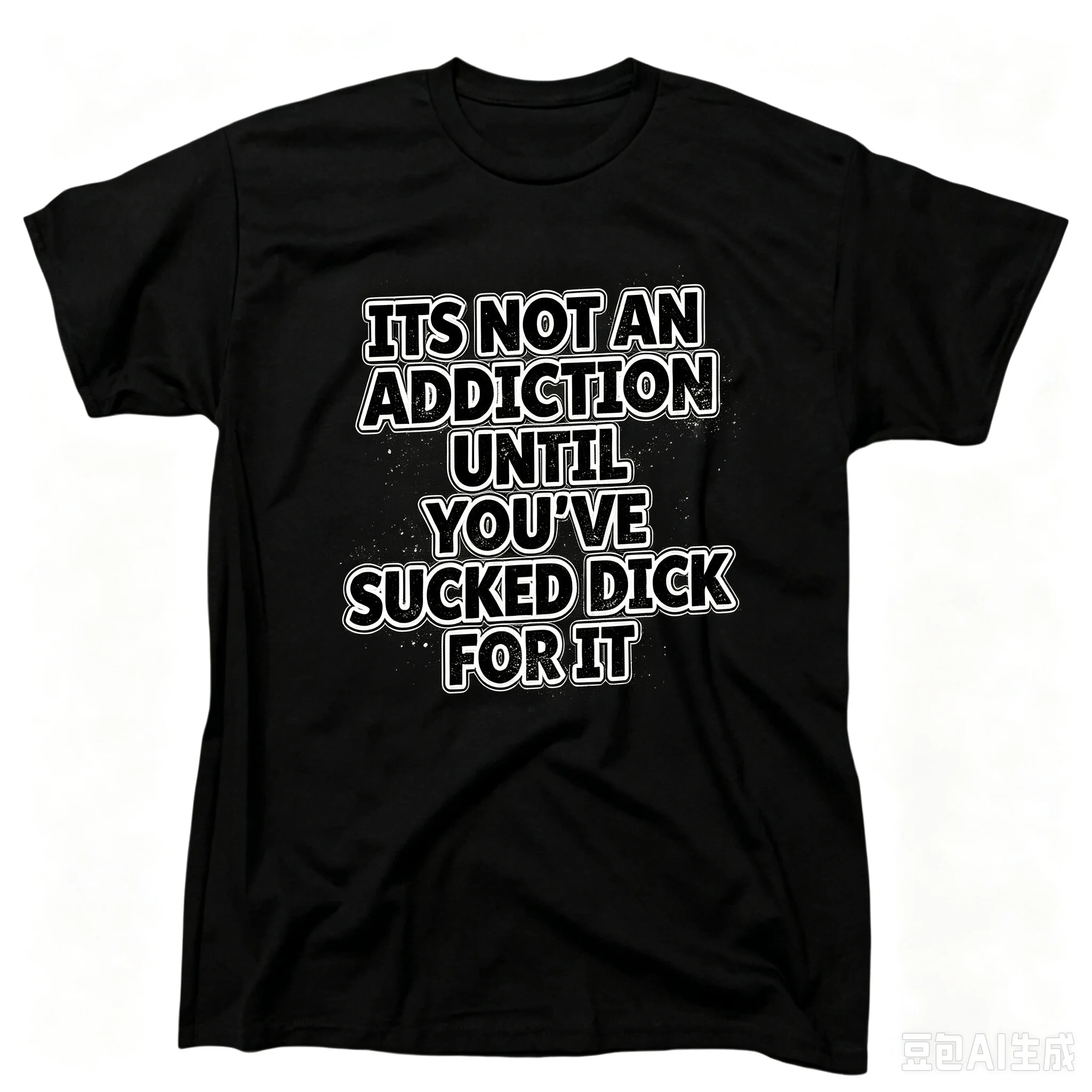 Men Crew Neck Short Sleeve T‑Shirt  Hand‑Drawn Letter Print Punk Street Tee