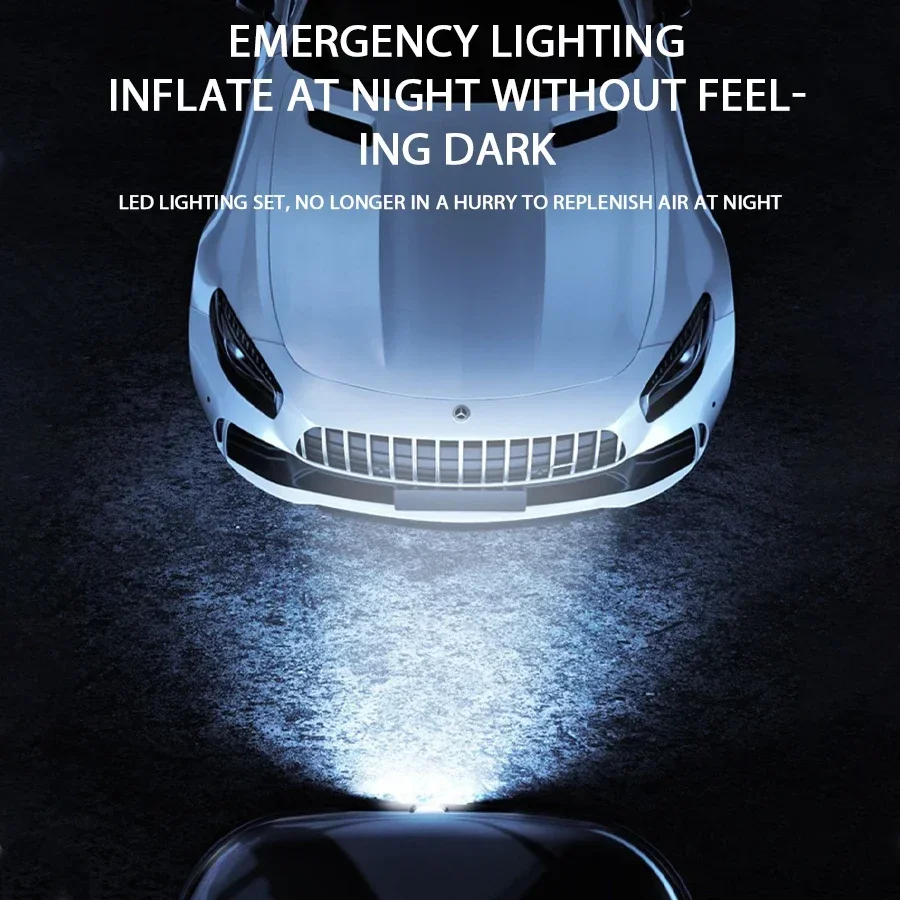 Slimme Auto-Stop bandenpomp - draadloze digitale luchtcompressor voor auto, motorfiets, fiets, ballen met snel opladen