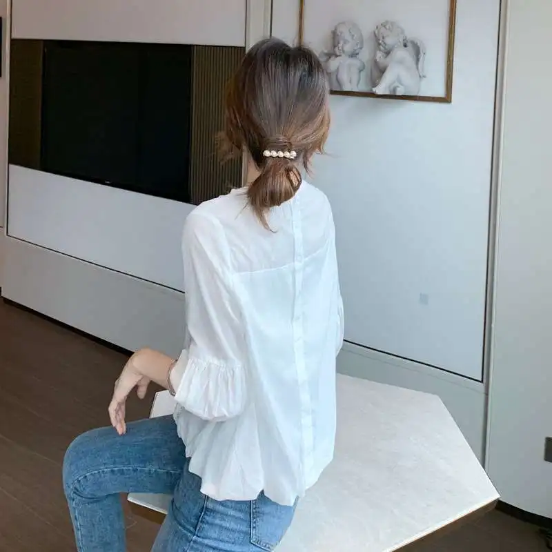 

Women's New Floral Lantern SVE Summer Chiffon irt round Ne Seven Sve Commute Sle Polyester Fiber 00% Lace irt