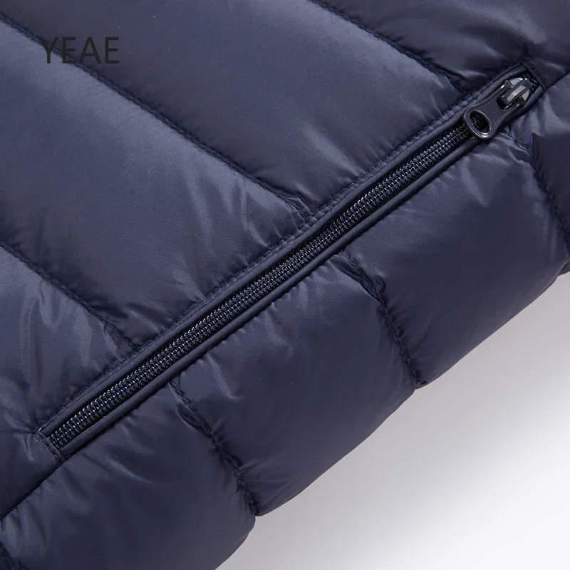 YEAE Stand Collar Light Duck Down Jacket Men's New Style Light Warm Autumn and Winter Men's Thin Coat Men's Jacket