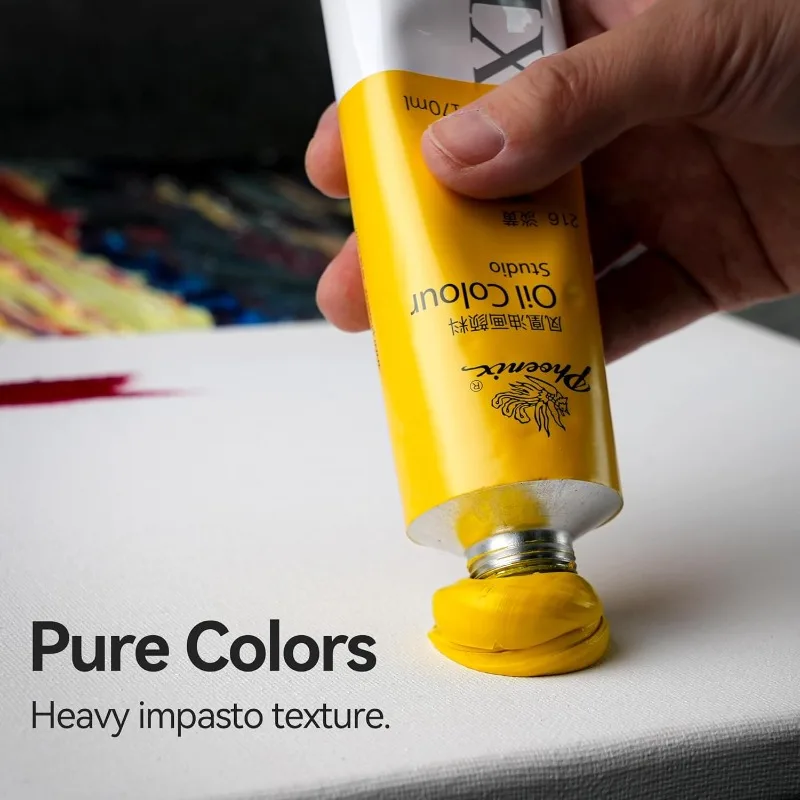 مجموعة طلاء زيتي من فونيكس ستوديو - 5 ألوان × 50 مل / 1.69 أونصة سائلة مجموعة قيمة رائعة - دهانات فنية احترافية تعتمد على الزيت للرسم #4