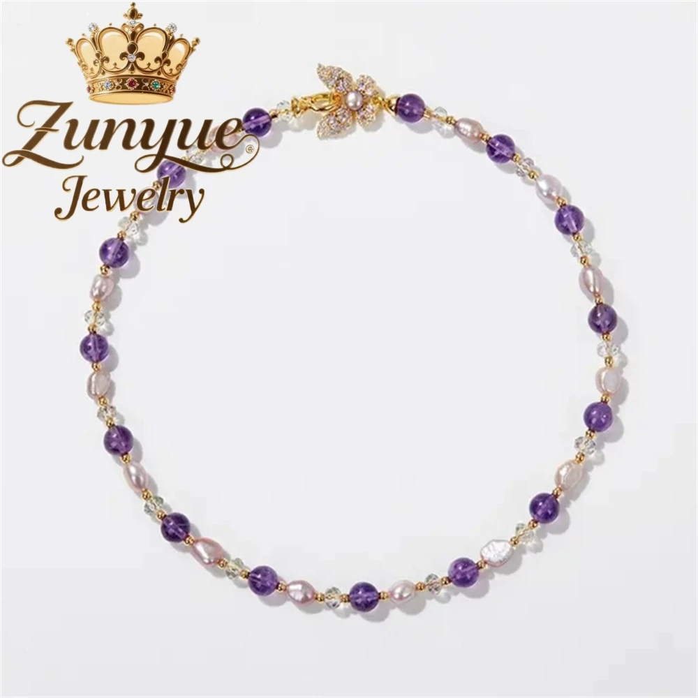 قلادة على شكل فراشة من لؤلؤ المياه العذبة الطبيعية، إكسسوار سلسلة الترقوة بسيط وأنيق، مجوهرات عصرية بقلادة متخصصة