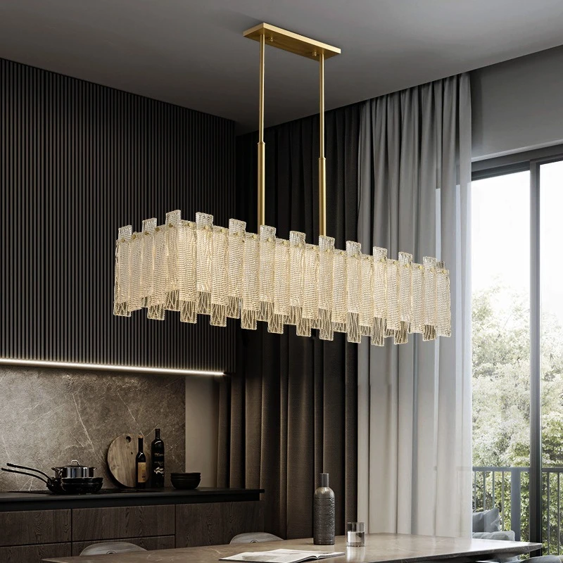 جميع مصابيح قلادة غرفة الطعام النحاسية، ثريا كريستالية مصممة، مصباح سقف ذهبي فاخر لغرفة المعيشة وغرفة الطعام وبار الفندق