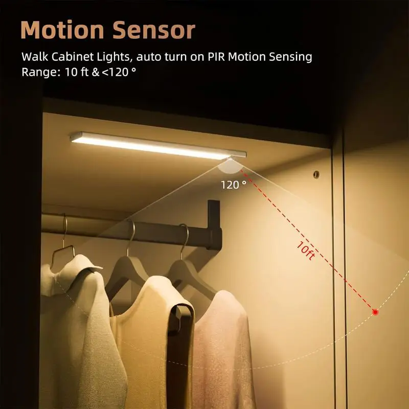 Indoor Motion Sensor Light Rechargeable Magnetic Light With Motion Sensor Ultrathin Stick-On Light Indoor Light For Stairs