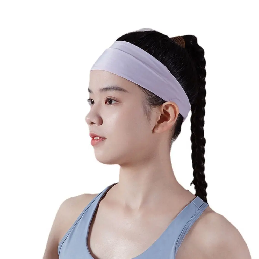 New Ice silk Yoga Hair Bands Solid Color Yoga Headwear Sports Headbands Hair Accessories Ribbon Elastic