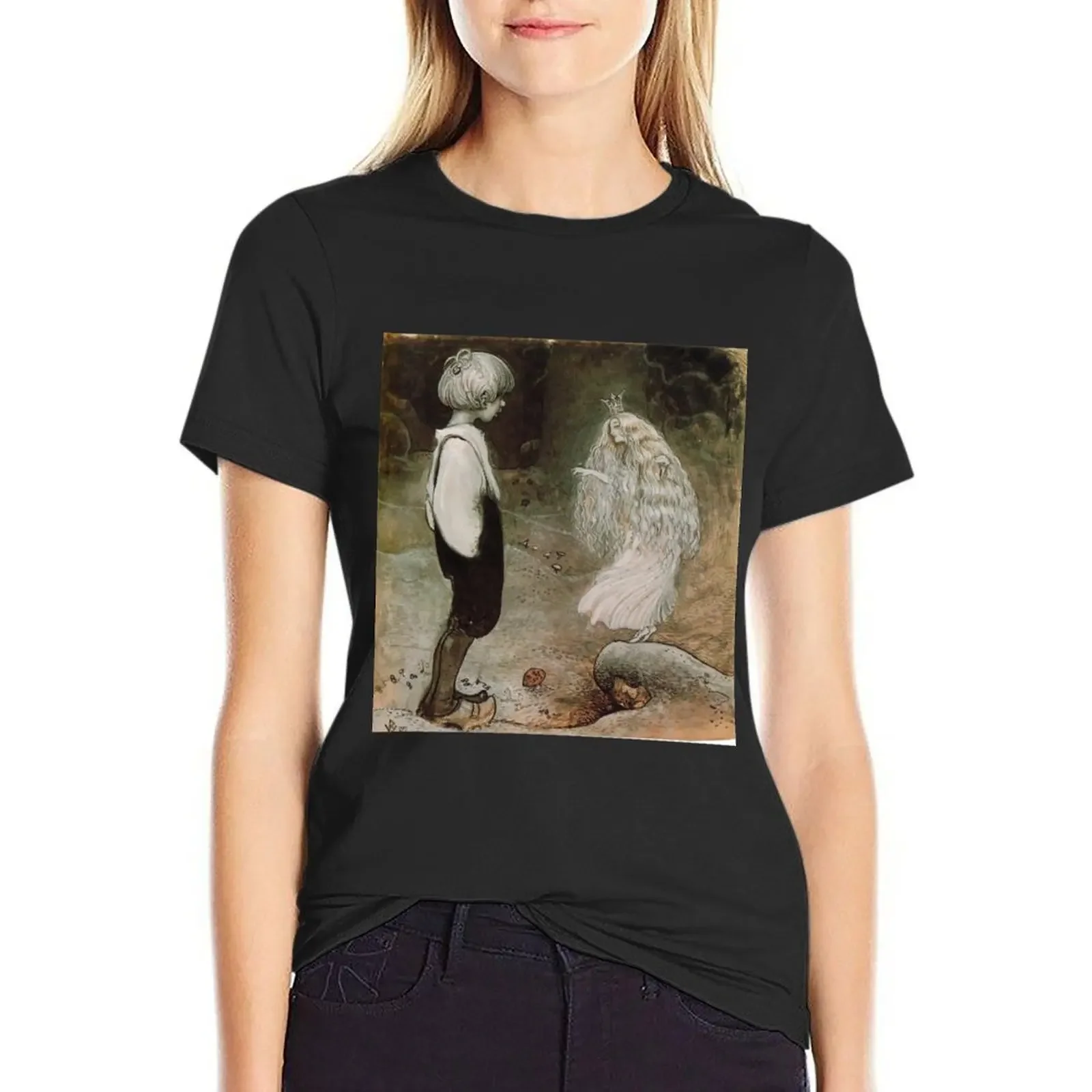 The Seven Wishes - John Bauer T-Shirt summer top tees Women tops