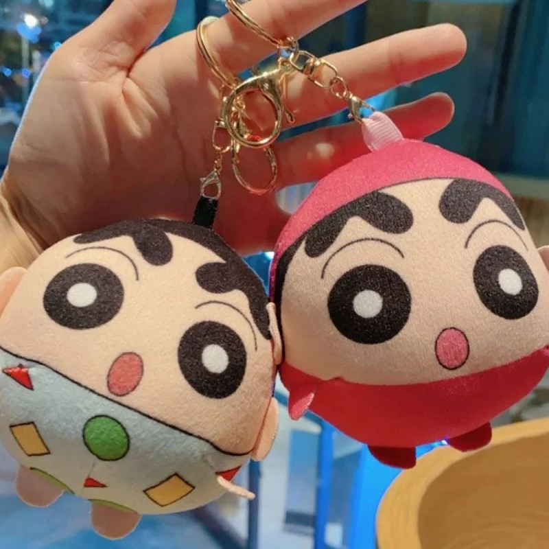 Cartoon Crayon Shin-chan Plush Toy Keychain Wallet Pendant Girl Cute Doll Backpack Keychain Car Decoration Couple Christmas Gift
