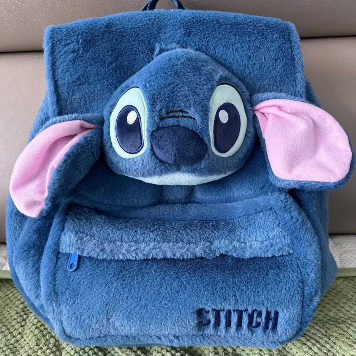 Mochila de Anime de felpa de Stitch de Disney para niños, mochila de dibujos animados divertidos, mochila de gran capacidad para estudiantes, bolsa de jardín de infantes, regalo de Navidad