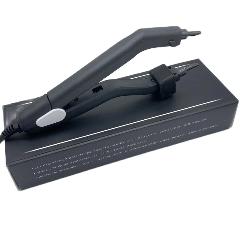 블랙 히트 헤어 커넥터 키트 200도 L-619 온도 조절 가능 열 아이론 빠른 가열 아이론