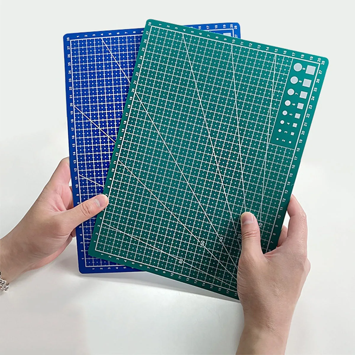 Tapete de corte A5 de PVC, tabla de cortar, banco de trabajo, costura Manual de retales, cuchillo DIY, grabado de cuero, base de un solo lado, 1 Uds.