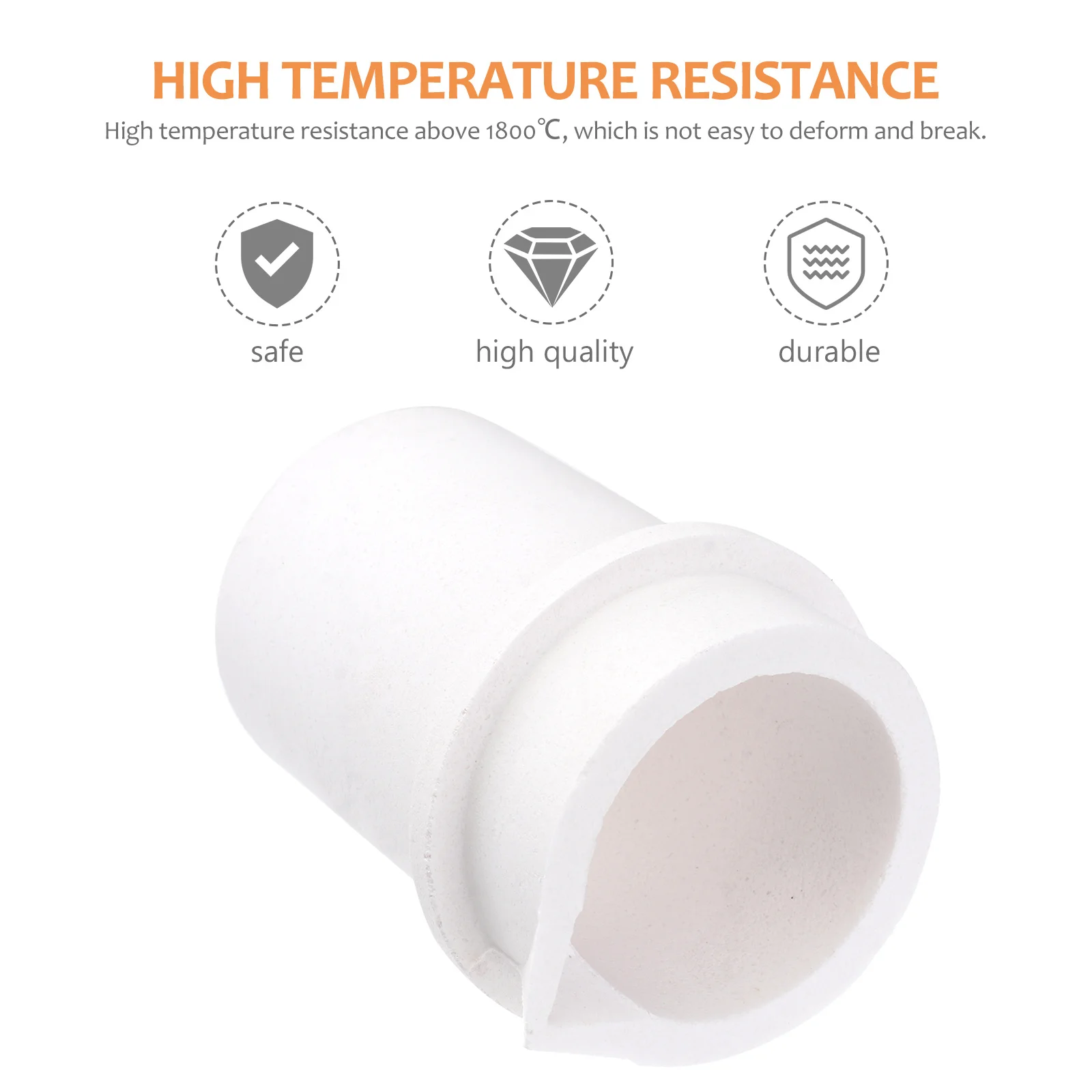 

1pc Quartz Refining Smelting Cup High Temperature Resistance 1800℃ Melting Gold Silver Platinum Alloy High Purity Crucible Dish