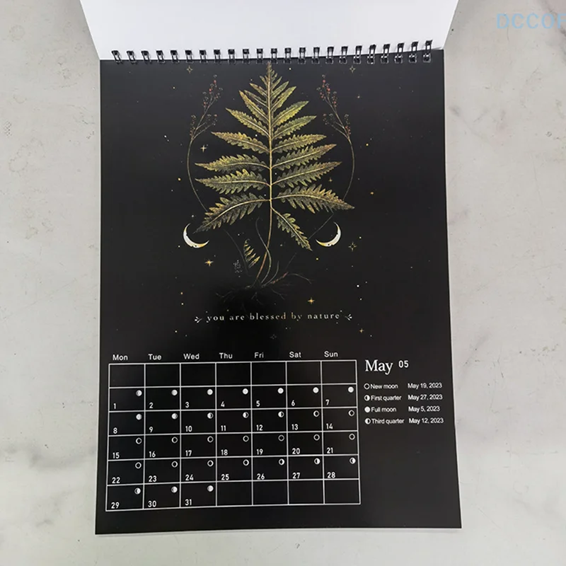 12 X 8 Inch Dark Forest Lunar Calendar 2024 Contains 12 Original Illustrations Drawn Throughout The Year, 12 Monthly Colorful