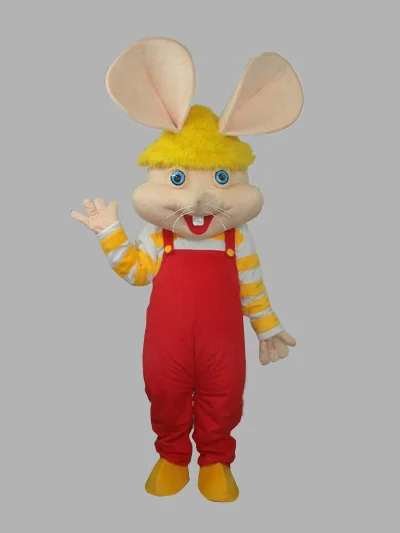 Nuovo personaggio adulto Big Ear Mouse Costume della mascotte Halloween Christmas Dress Full Body puntelli Outfit Costume della mascotte