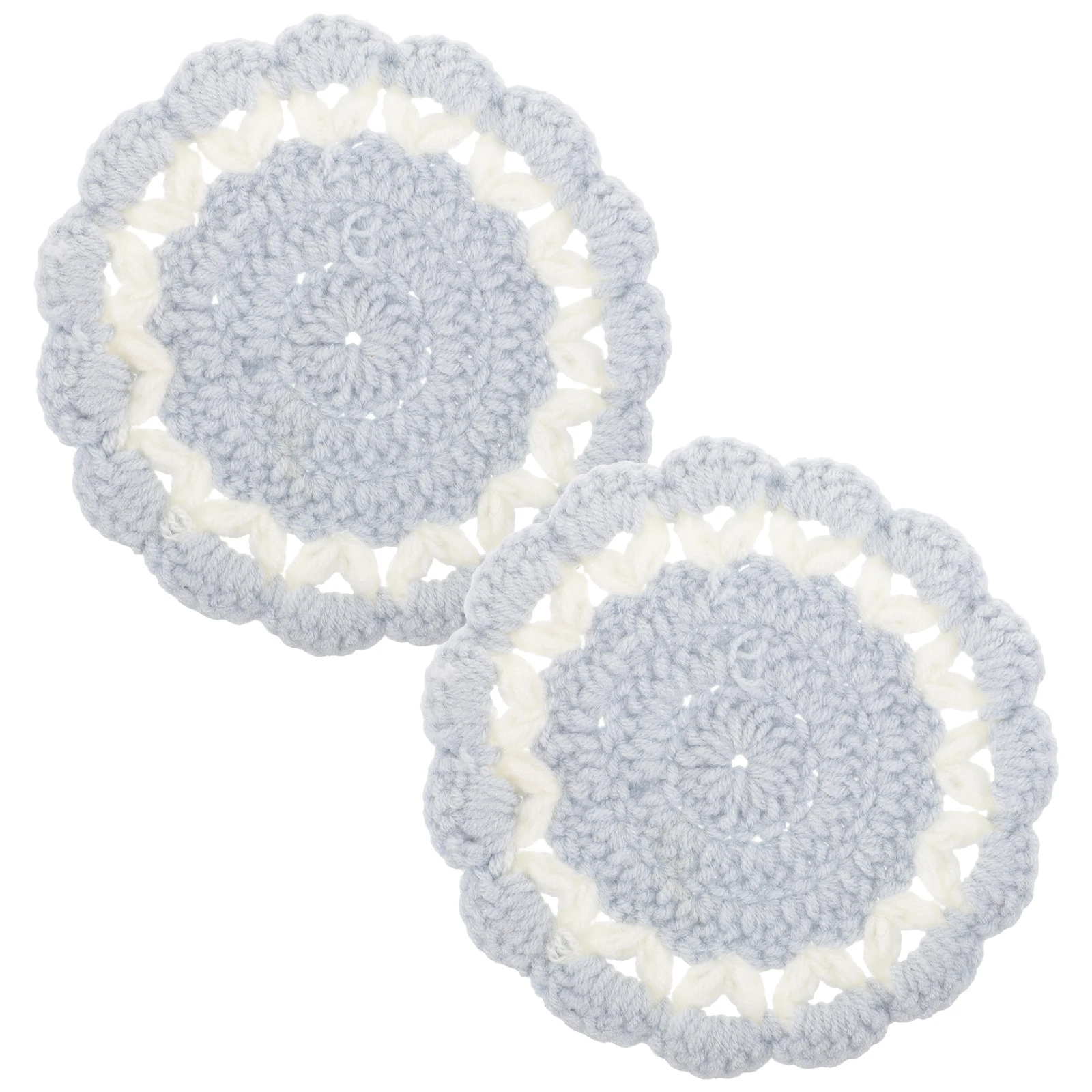 2 pçs cinza algodão h tecido coasters placemats resistente ao calor tapetes de mesa absorvente antiderrapante casa acessórios de cozinha