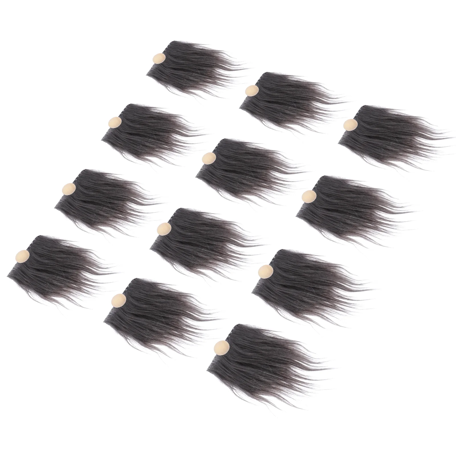 12 Sets Decorate Dwarf Beard Baby Fur for Crafts Artificial Gnomes False Beards DIY Prop