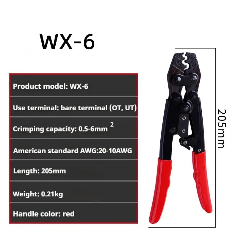 HS16/38 Ratchet Terminal Crimping Tools for OT/UT Non-insulated Terminals Point Type Ratcheting Crimper Hand Tools