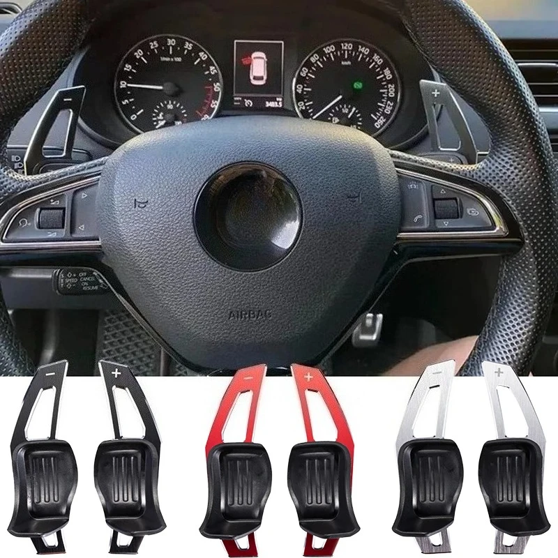 

Car Steering Wheel Shift Paddle Extend Shifters Sticker DSG Gear For Skoda Octavia A7 MK3 5E RS VRS Superb B8 Scala Karoq Kodiaq
