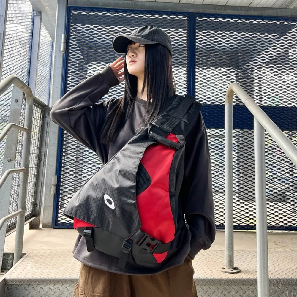 Portable Ins Men's Chest Pack Large Capacity Nylon Storage Shoulder Bag Handbags Adjustable School Tote Bag Travel
