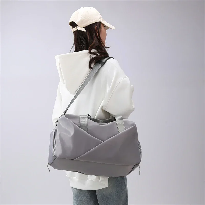 Bolso de hombro plegable Oxford portabilidad, bolso impermeable Simple a la moda, bolso cruzado de viaje para Fitness, natación, Yoga, Unisex