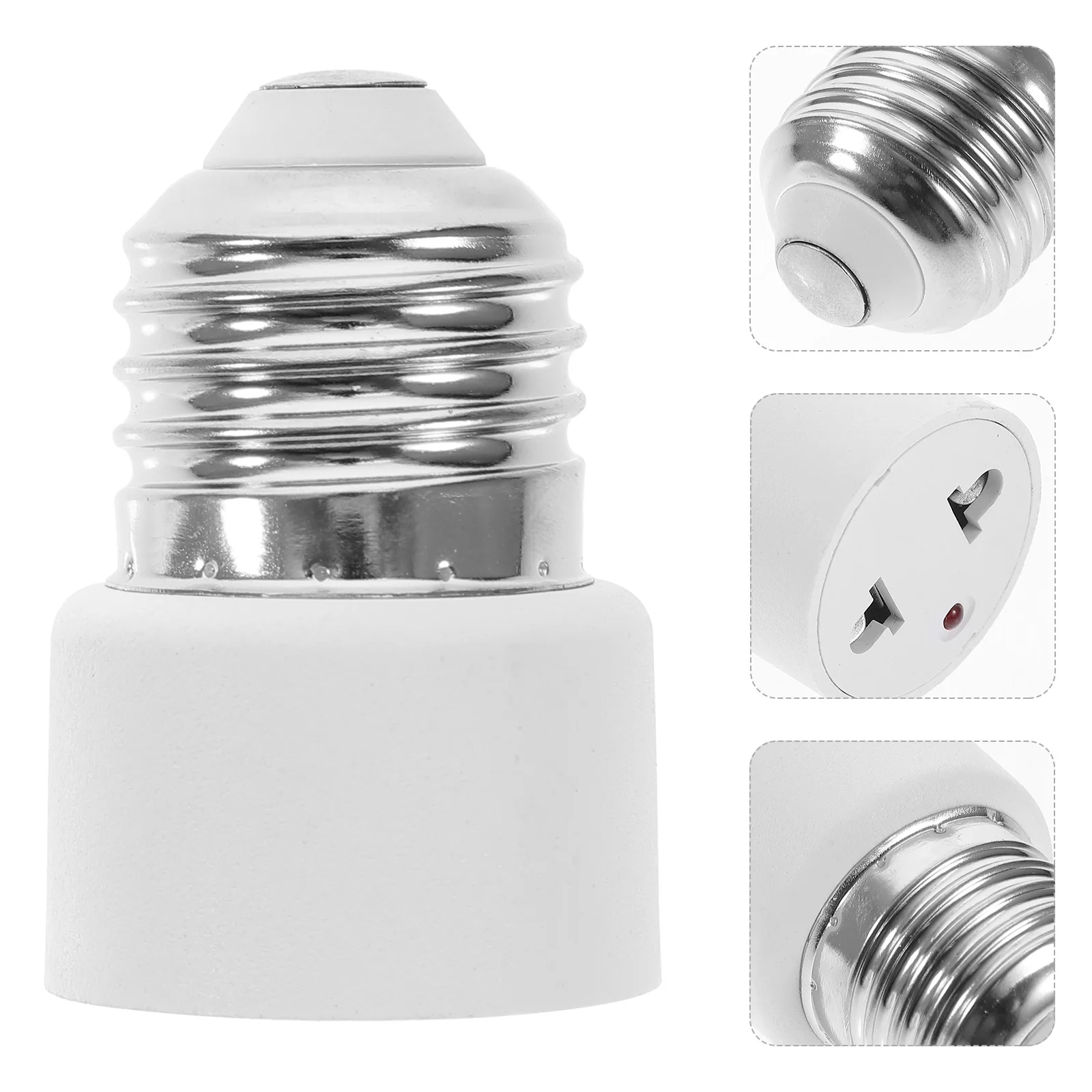 

2 Pcs E27 Converter Bulb Socket E26 Plug Base Light Smart Bulbs Lamp Holder to Outlet Splitter Polarized Adapter