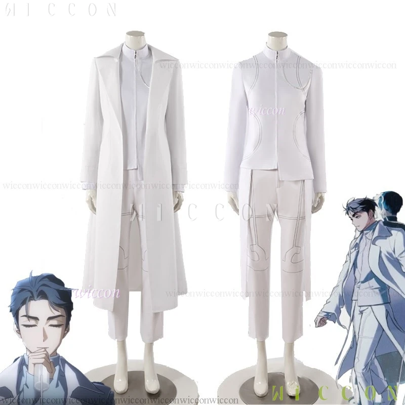 Halloween Costumes Anime Alien Stage R6 Ivan Cosplay Wig White Suit Coat Pants Halloween Party iDOL Singing Uniforms Men Women S