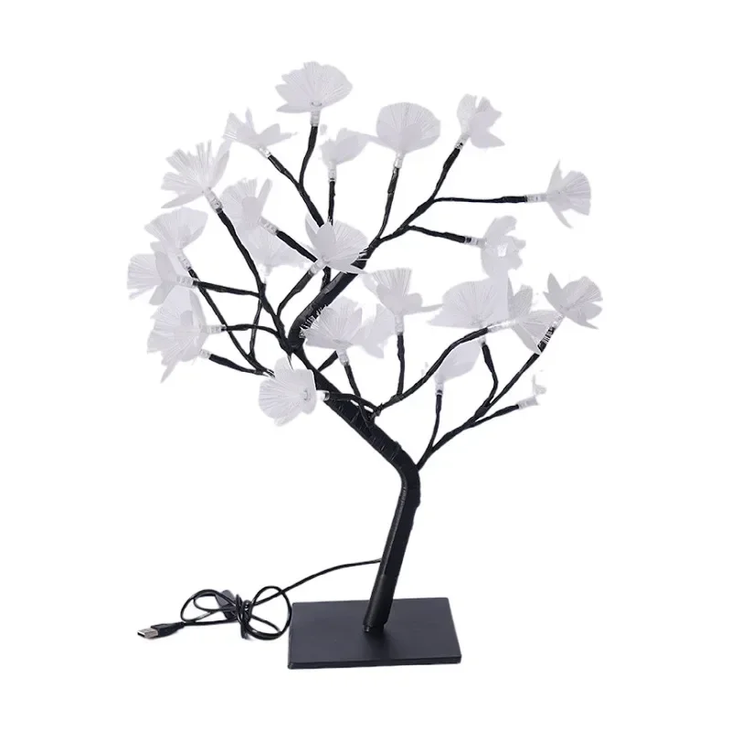 New LED Fiber Optic Flower Tree Lamp Room Bedside Decoration Home Gift Night Light