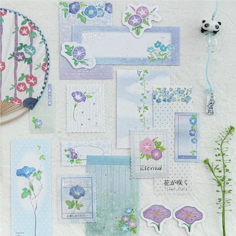 Floral Letters Fresh Journal Stickers Decorative Markers for Scrapbooking Cute Message Labels for DIY Plant Aesthetic Sticker
