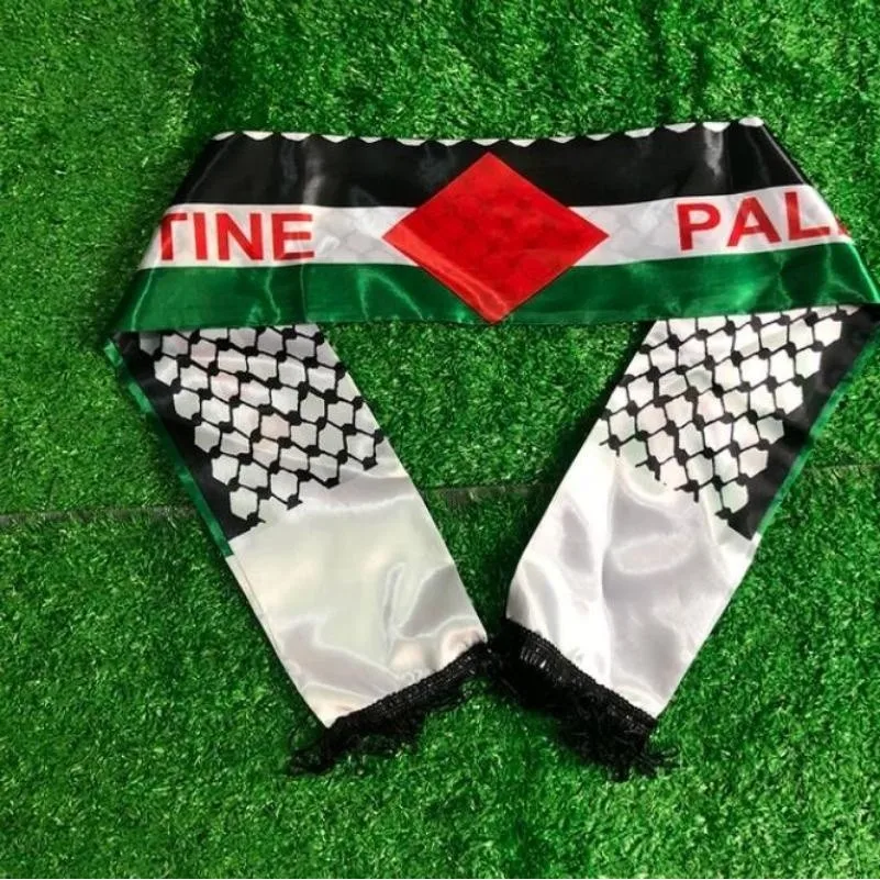 Selendang Palestina Warna-warni, Selendang Bendera Palestina untuk Dekorasi Pernikahan, Ukuran 14cm*130cm
