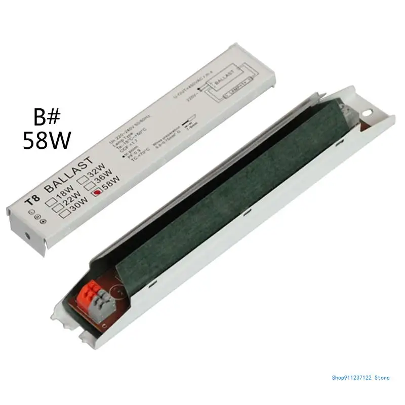 Commonly Used T8 1x 18W/1x 58W Electronic Ballast Equipment for Fluorescent Lamp Light Weight Ballast