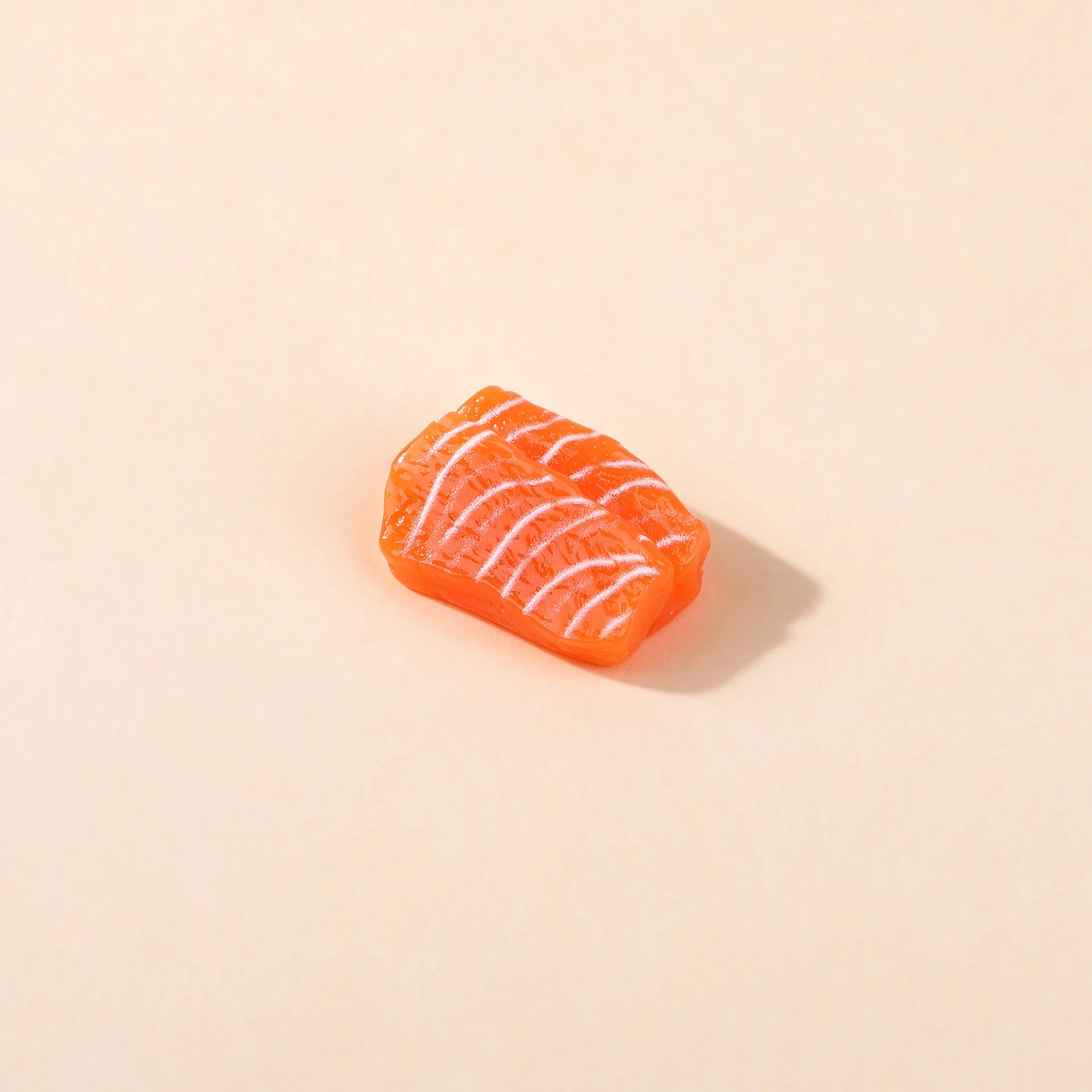 10pcs Mini Salmon Sushi Realistic Miniature Sea Food Sushi Model Dollhouse Accessories DIY Craft Scene Props Desktop Decorations