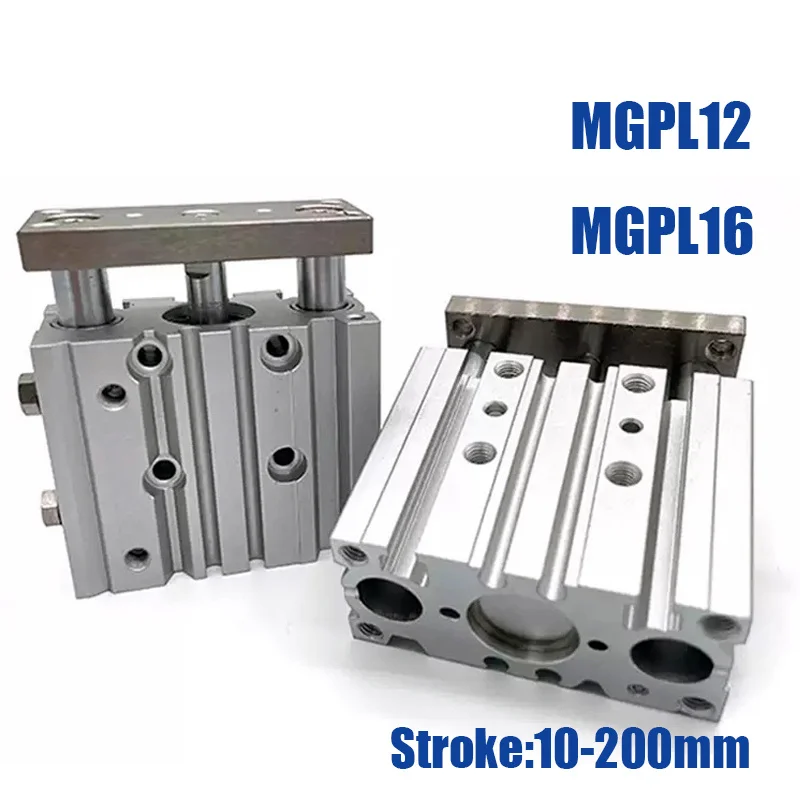 NEW/MGPL12/MGPL16/Stroke/10-150mm/Ball/Bushing/Compact/Guide/Cylinder/Thin/Three/Axis/Rod/Air/Pneumatic