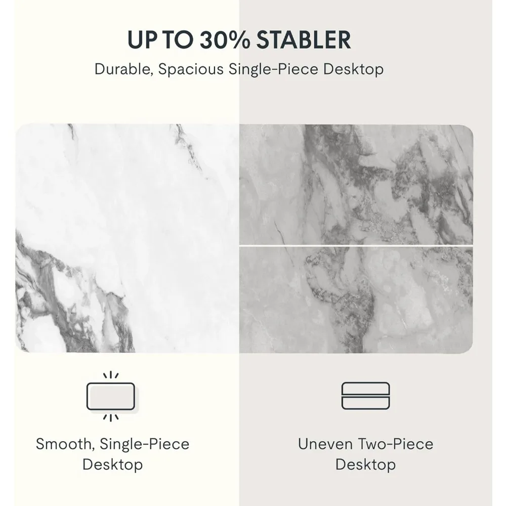 FLEXISPOT EN2 Whole-Piece Standing Desk with Clamp Power Strip, 48 x 24'' Electric Stand Up Height Adjustable Desk with Cable Ma