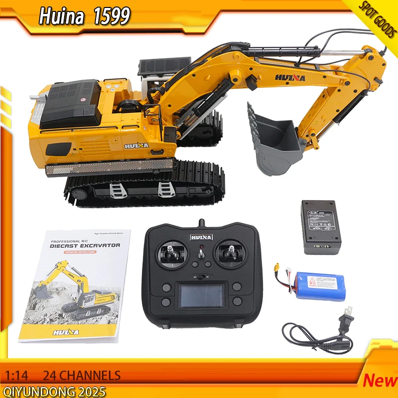 

Huina 1599 Новый 24-канальный инженерный автомобиль из сплава с дистанционным управлением, электрический экскаватор с дистанционным управлением 1:14, автомобиль с дистанционным управлением, подарки для мальчиков