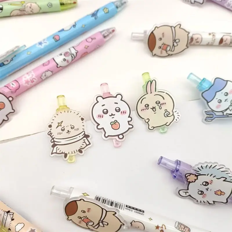 Chiikawa Usagi Hachiware creative cute patch shape press quick-drying non-bleeding gel pen student special black pen for exams