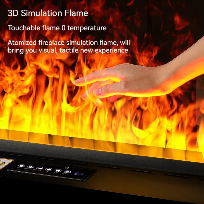 3D Automized Fireplace Decorative Simulation Flame Fireplace Humidifier Smart Embedded Stove Living Room Electronic Fireplace