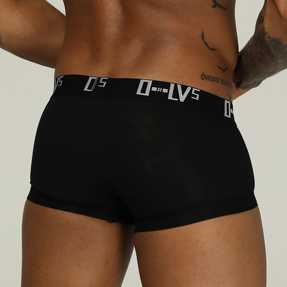 ORLVS Mens Boxer Sexy Underwear soft long boxershorts Cotton soft Underpants Male Panties 3D Pouch Shorts Under Wear Pants Short