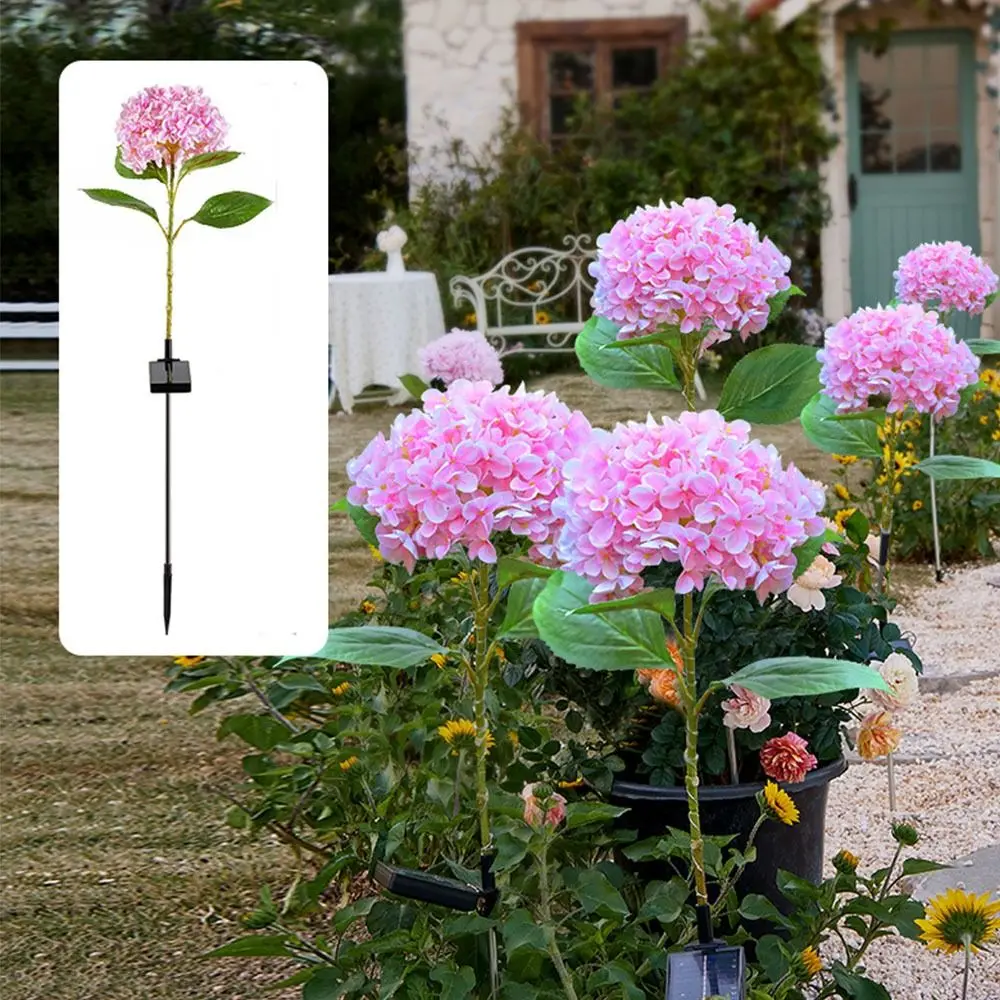 Waterproof Ball Flower Solar Floor Lamp Warm Light Simulated Solar Simulation Flower Lights Led 1 Head Landscape Lawn Lamp