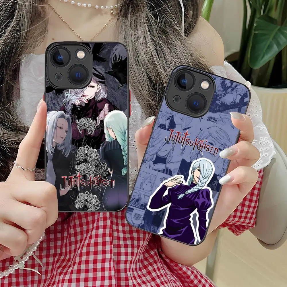 Jujutsu Kaisen Meimei حافظة هاتف محمول آيفون 17 16 15 14 13 12 11 X XR XS 8 7 Pro Max Plus غطاء سيليكون ملون صغير