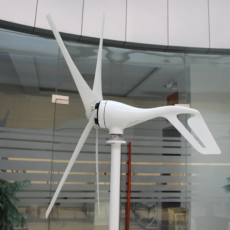 Home Use 1000W Windmill Wind Turbine Generator 3 or 5 Blades 12V 24V 48V MPPT Charge Controller China Manufacture Free Energy