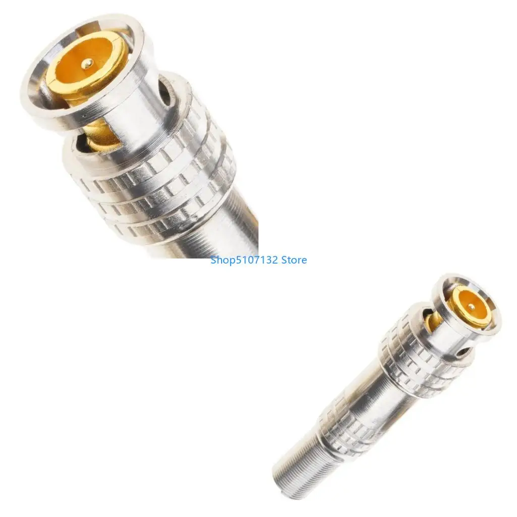 87HD 5Pcs/10Pcs 75-5 Solderless BNC Compression Connector BNC Male Connector Easy Installation for CCTV Camera System