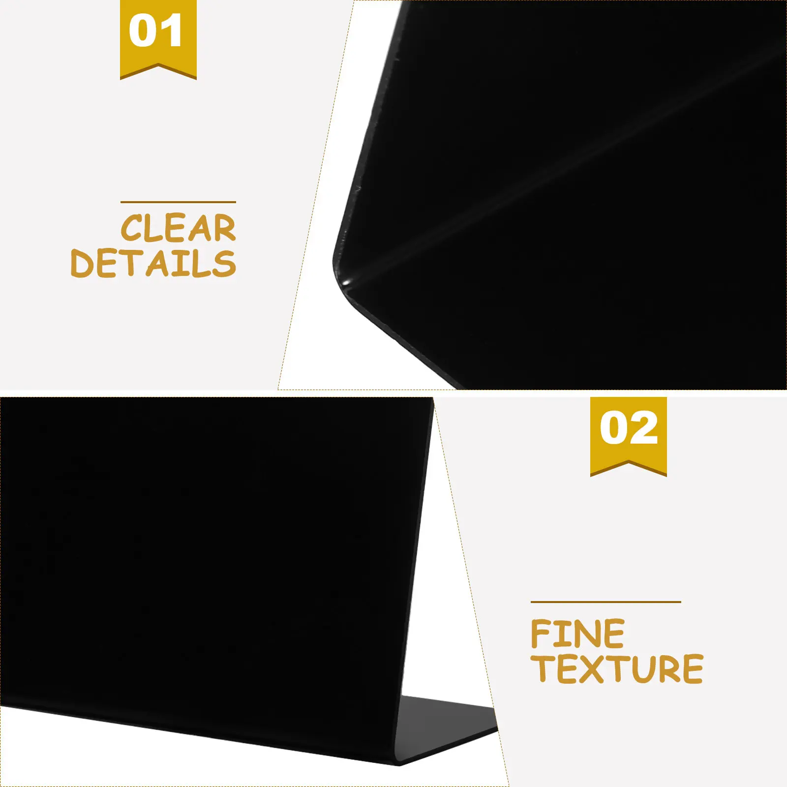 12Pcs Standing Mini Chalkboard Signs Space-Saving L-Shape Reusable Blackboard for Table Numbers Name Tags Food Tags Party Favors - view 6