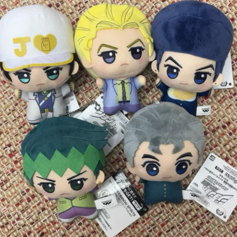 New Anime 11cm Jojos Bizarre Adventure Tomonui Plush-Like Texture Toy Keychain Mascot Josuke Higashikata Ornament Gift