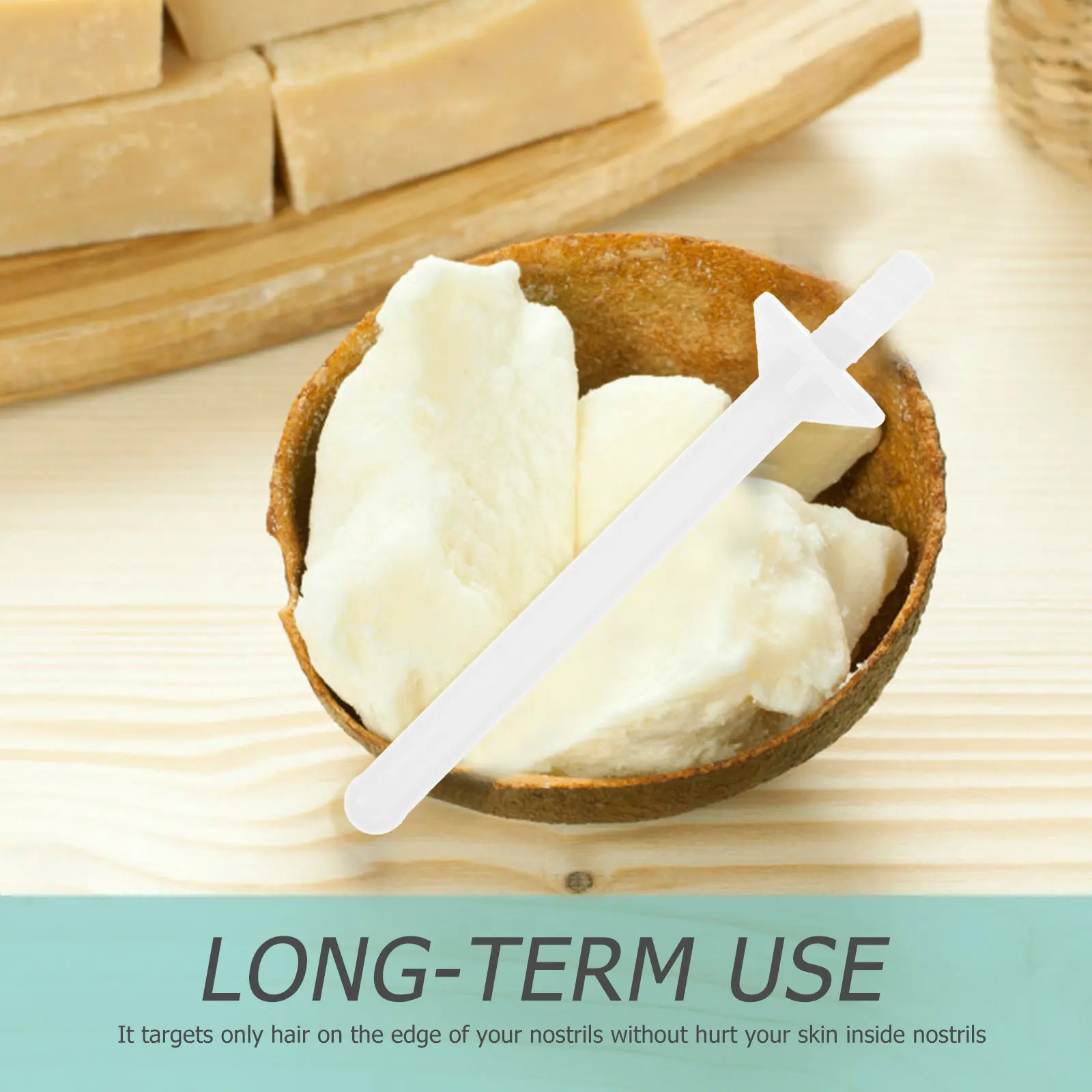 

80 шт. вощеных палочек для удаления волос в носу, одноразовые, белые, с гладкой поверхностью, для чистки ноздрей, легкие, безопасные для мужчин