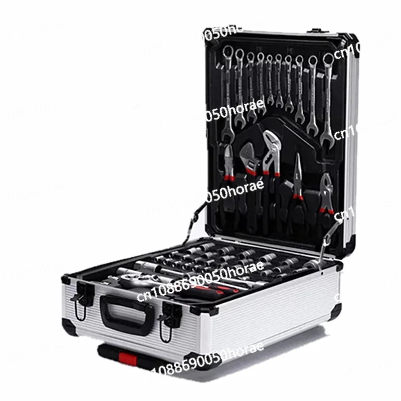 Car Repair Kit Complete Set of Tools, Big Fly, Small Fly, Quick Wrench Combination, 187 Piece Set, Pull Rod Toolbox