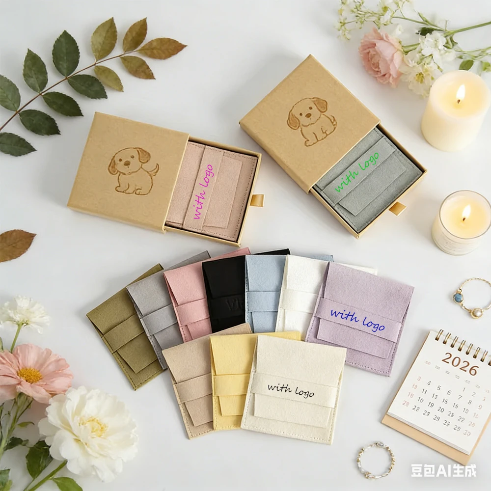 

Набор из 24 штук: Элегантные подарочные коробки для ювелирных изделий с индивидуальной печатью и тиснением, выдвижные ящики для колец, серег, браслетов, с логотипом и мешочками из микрофибры